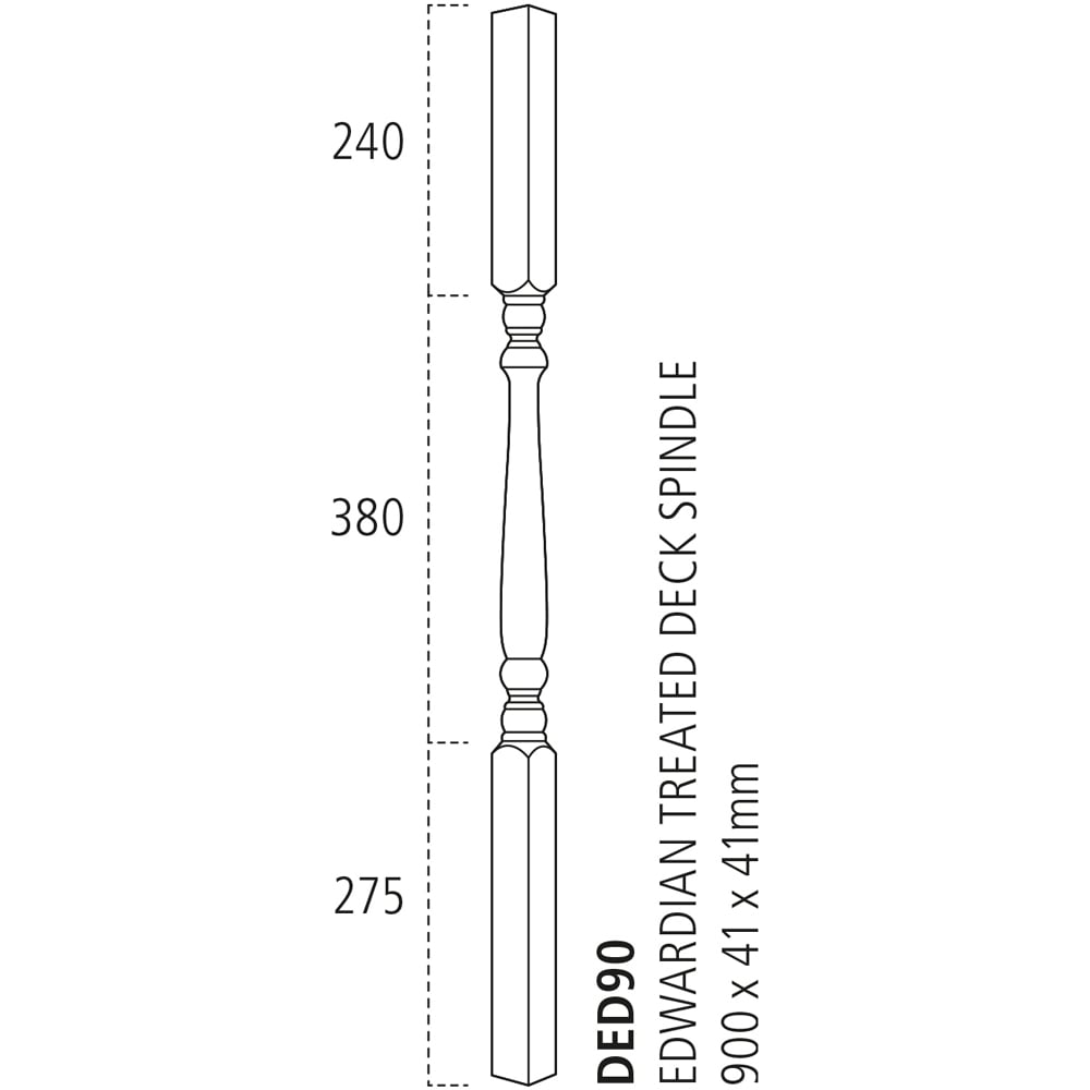 ​Blueprint Joinery Core Deck Colonial Turned Treated Decking Balustrade Starter Kit 1800mm Image 6