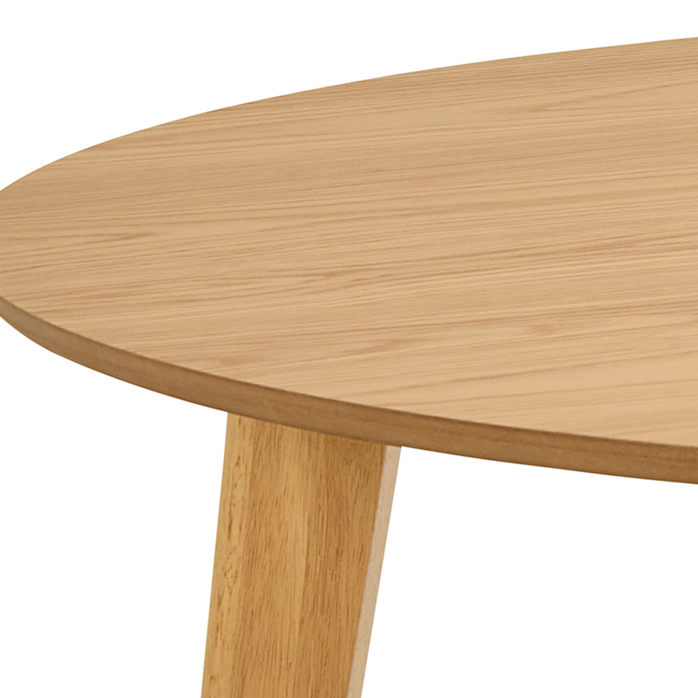 Florence Roxby 4 Seater Matt Oak Round Dining Table Image 4