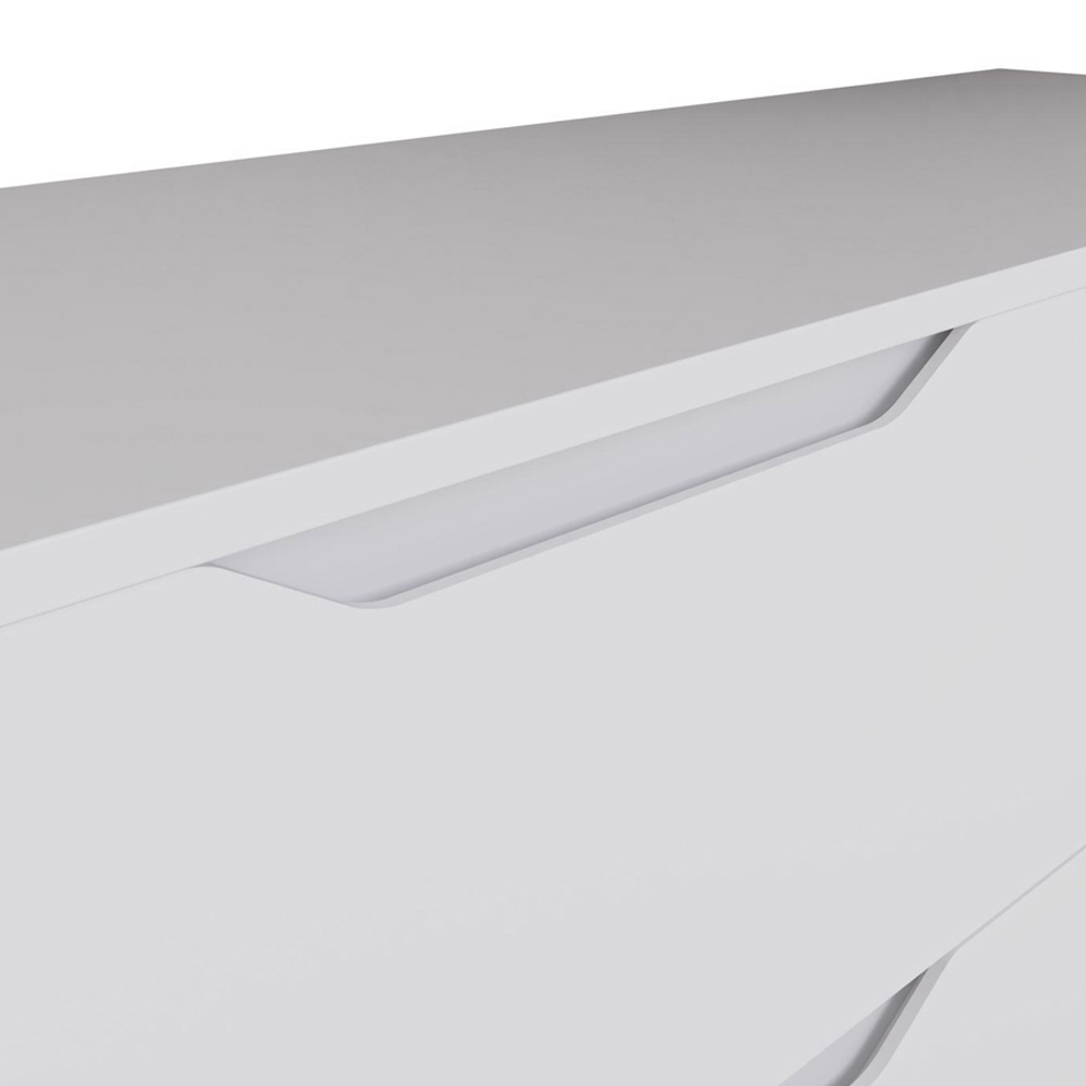 FWStyle Luno 4 Drawer White Modern Chest of Drawers Image 5