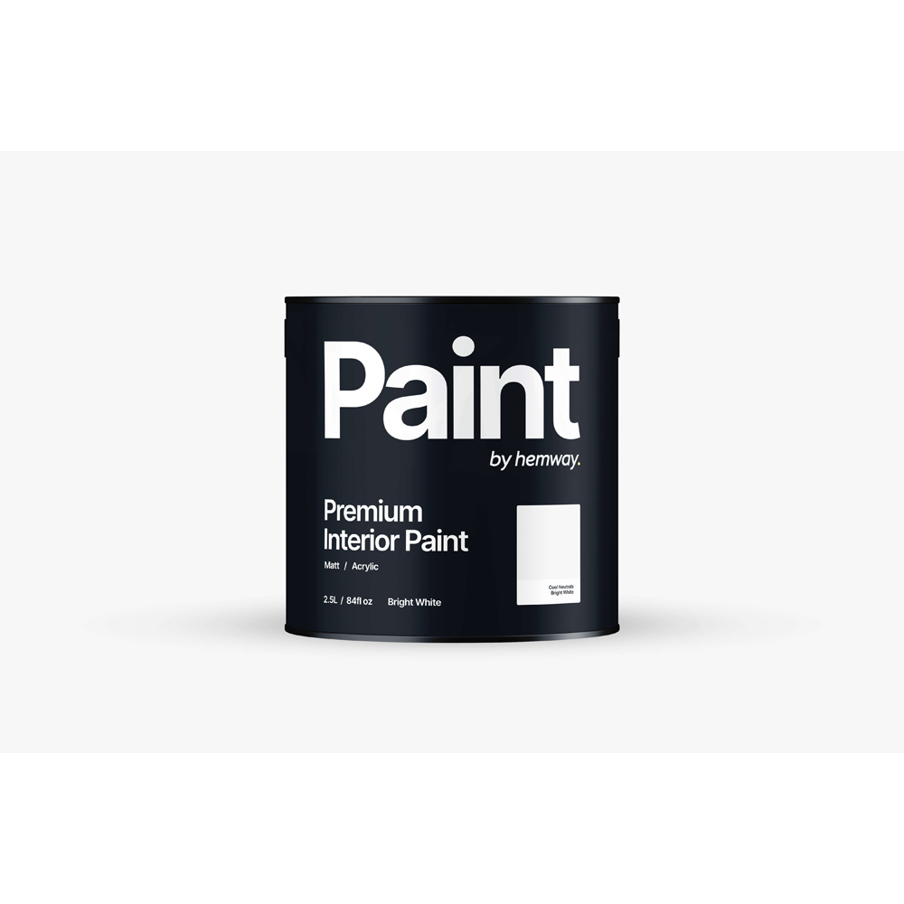 Hemway Bright White Interior Matt Acrylic Emulsion Paint 2.5L Image 8