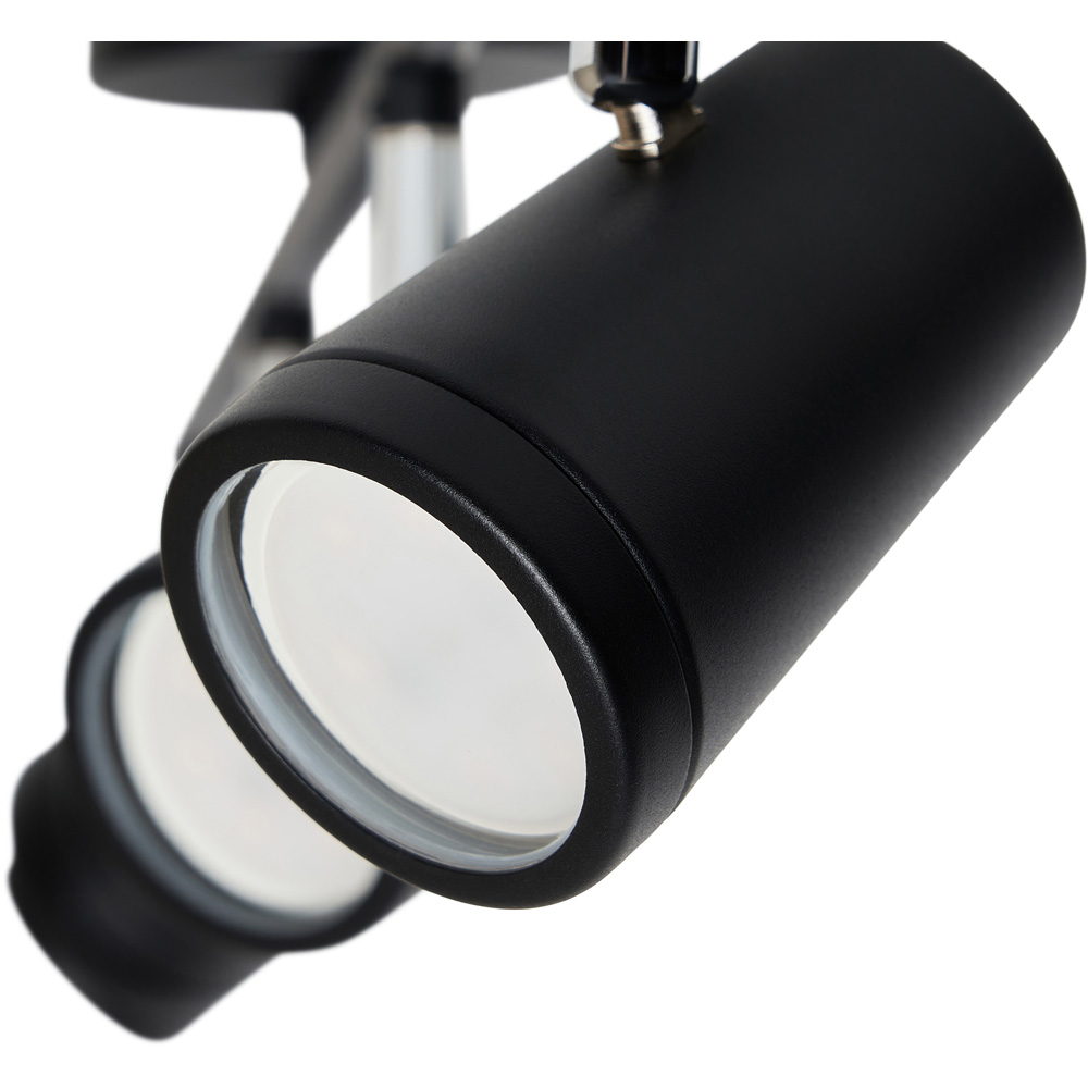 Spa Flora Black 4 Light IP44 Flush Ceiling Bar Image 4