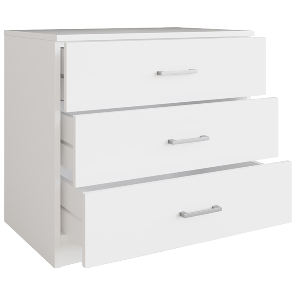 GFW Bailey 3 Drawer White Chest of Drawers Image 4