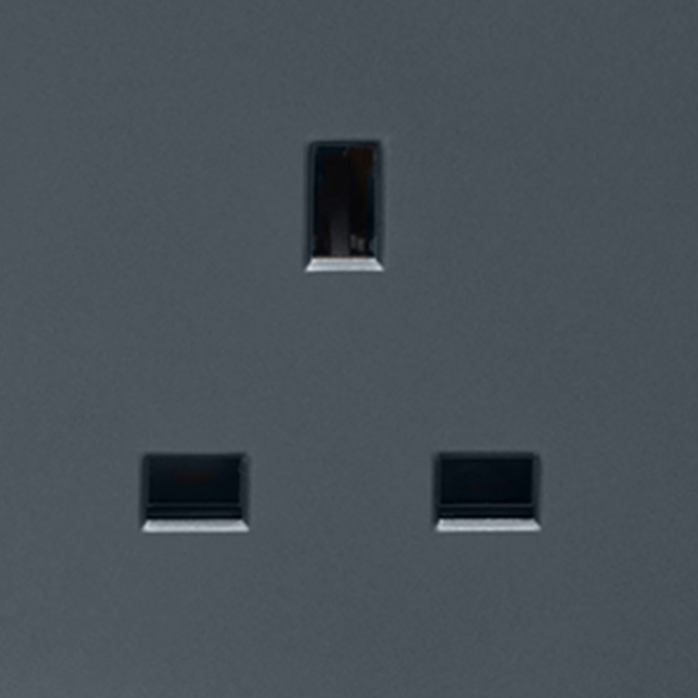Trendi Switch 2 Gang Long Switch Warm Grey Plug Socket 7 Pack Image 3