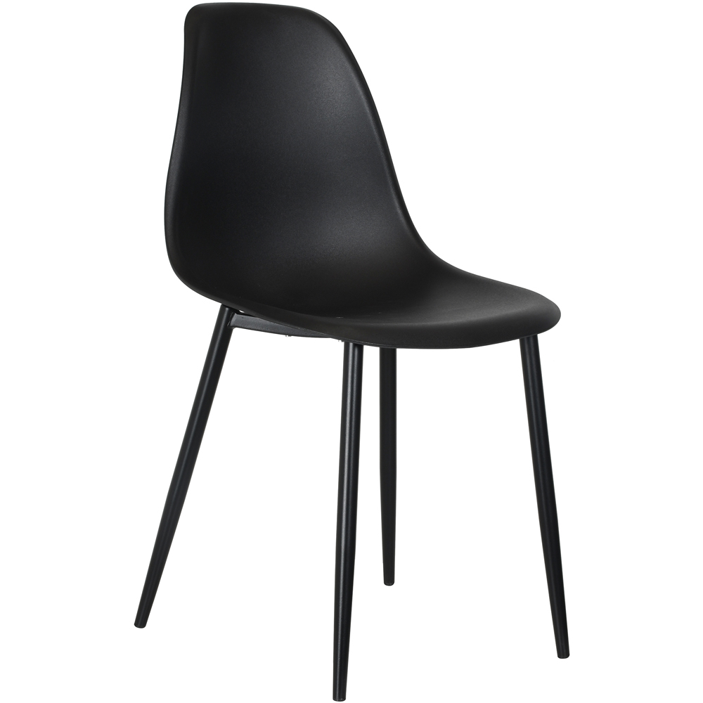 Core Products Aspen Set of 2 Black Curved Dining Chairs Image 3