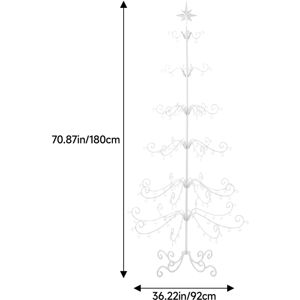 Living and Home White Display Stand Christmas Decoration with Star Top 6ft Image 6