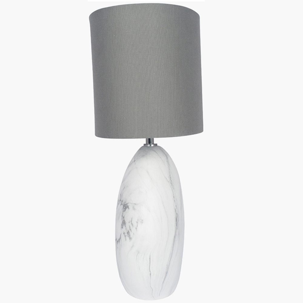 Pacific Lifestyle Crestola Marble Effect Large Ceramic Table Lamp Image 4