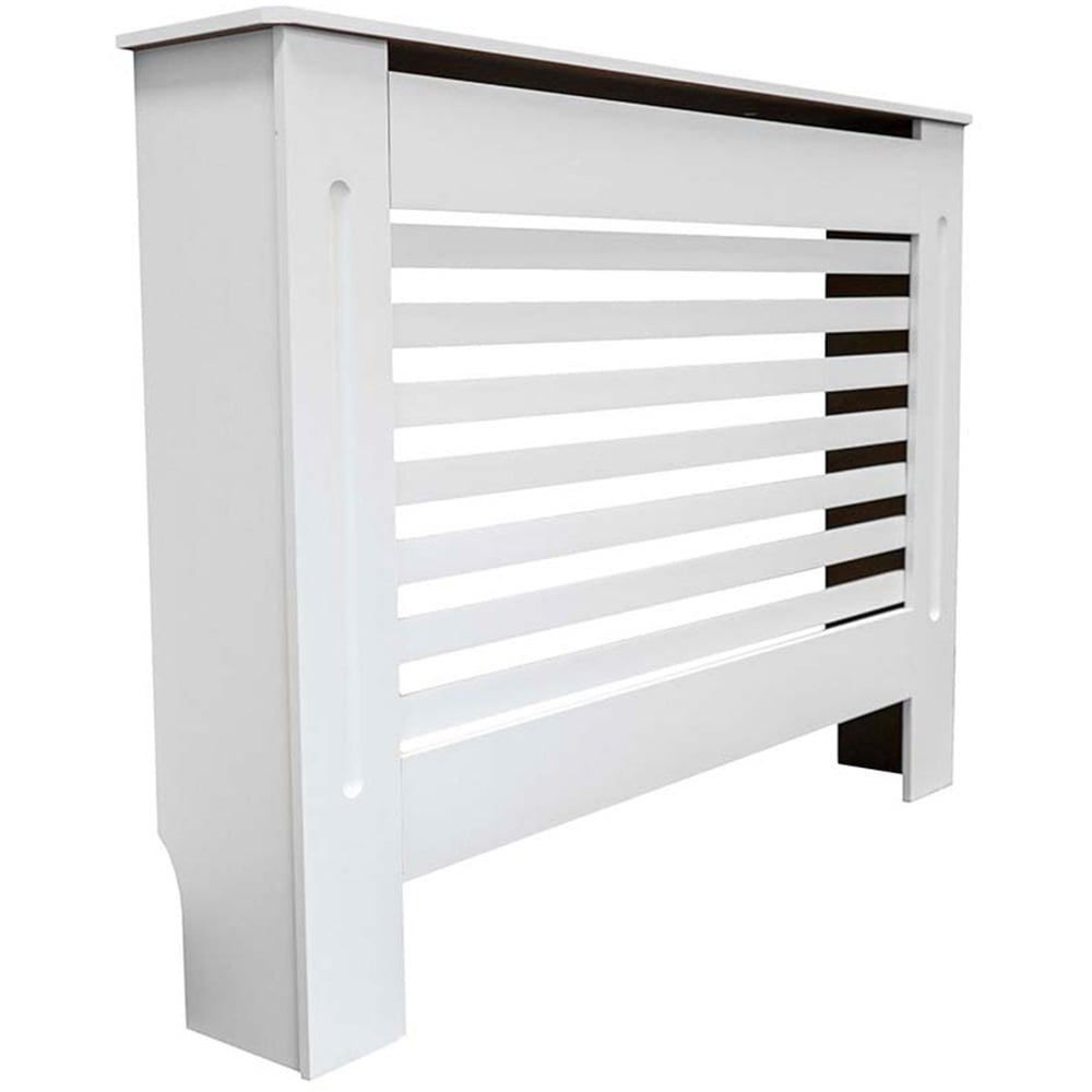 Jack Stonehouse Matt White Horizontal Line Radiator Cover Small Image 1
