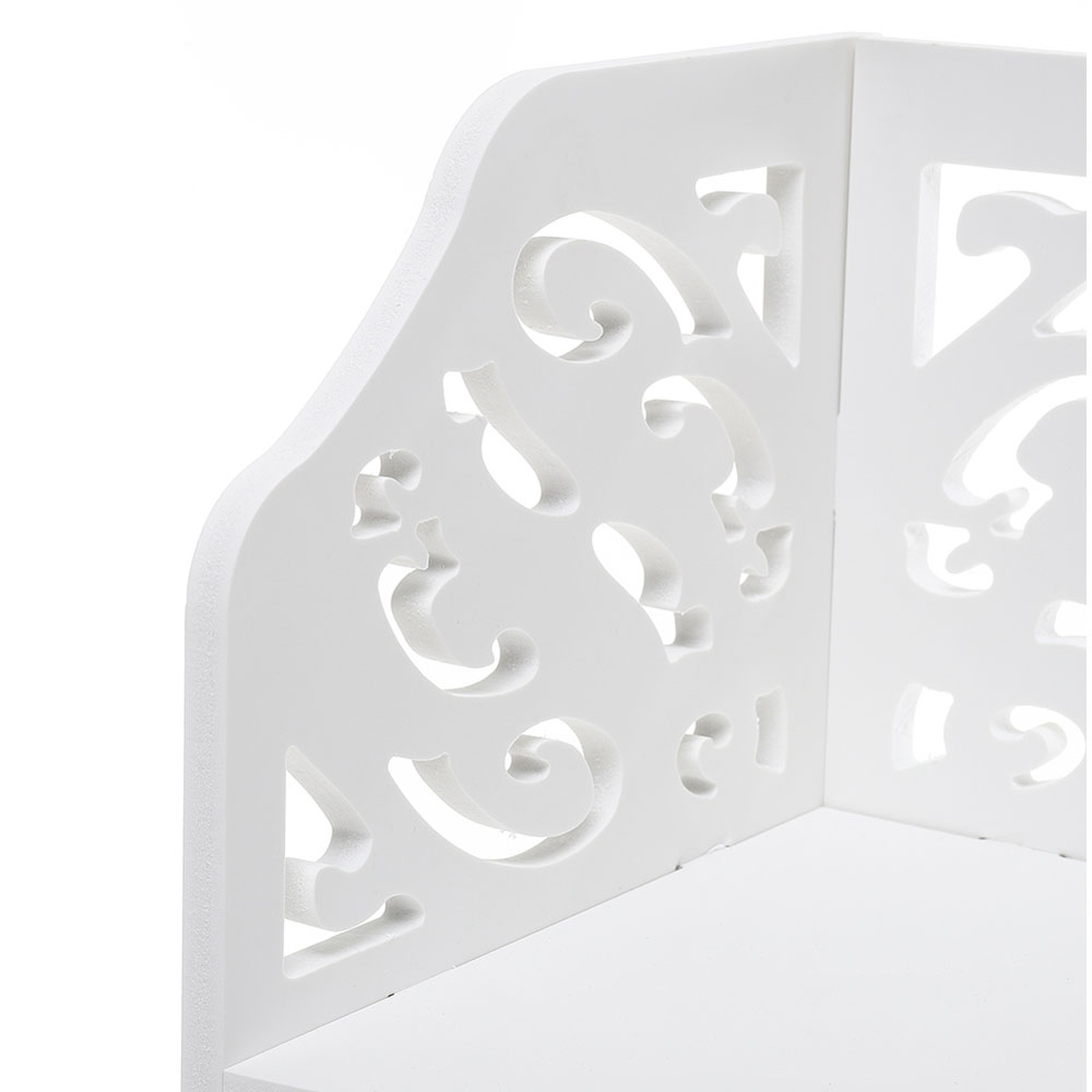 Living and Home Multi Tiered White Corner Plant Stand Image 3