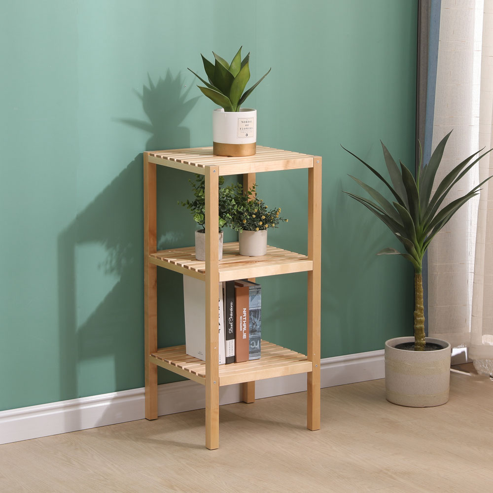 FurnitureHMD 2 Shelf Natural Birch Wood Bookcase Image 8