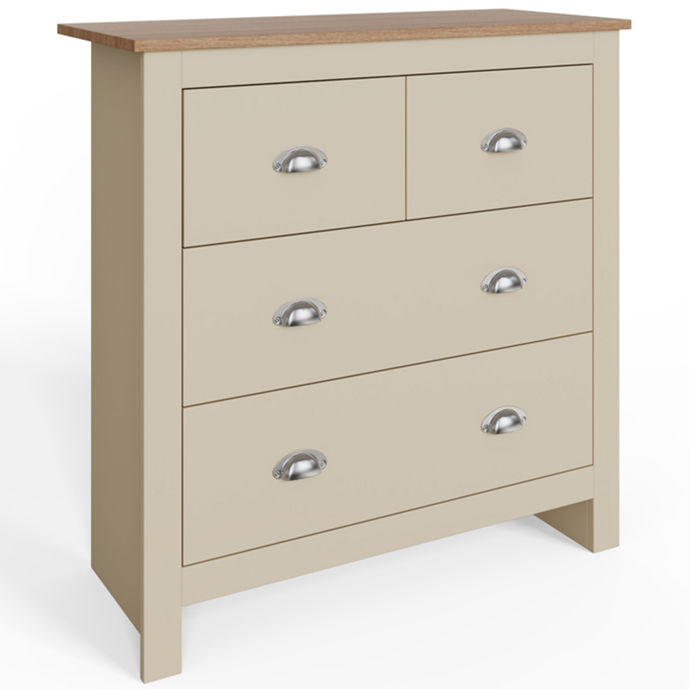 GFW Lancaster 4 Drawer Cream Chest of Drawers Image 3