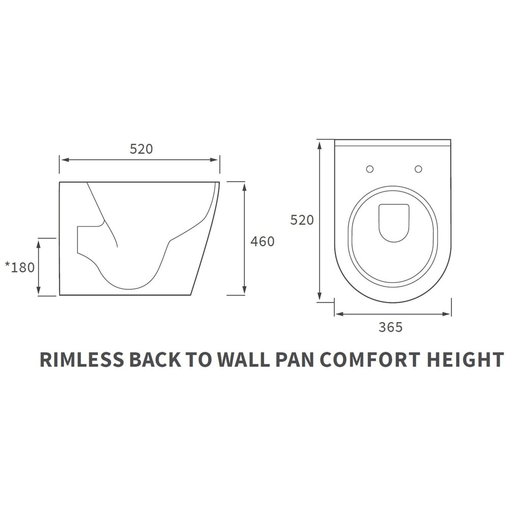 Bathstore Bavaro Comfort Height Back to Wall WC and Soft Close Seat with Dual Flush Image 9
