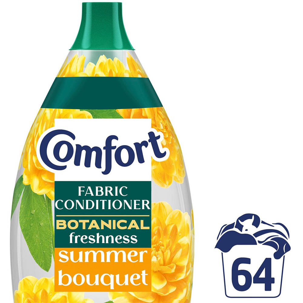 Comfort Botanical Summer Bouquet Fabric Conditioner 64 Washes 960ml 6 Pack Image 3