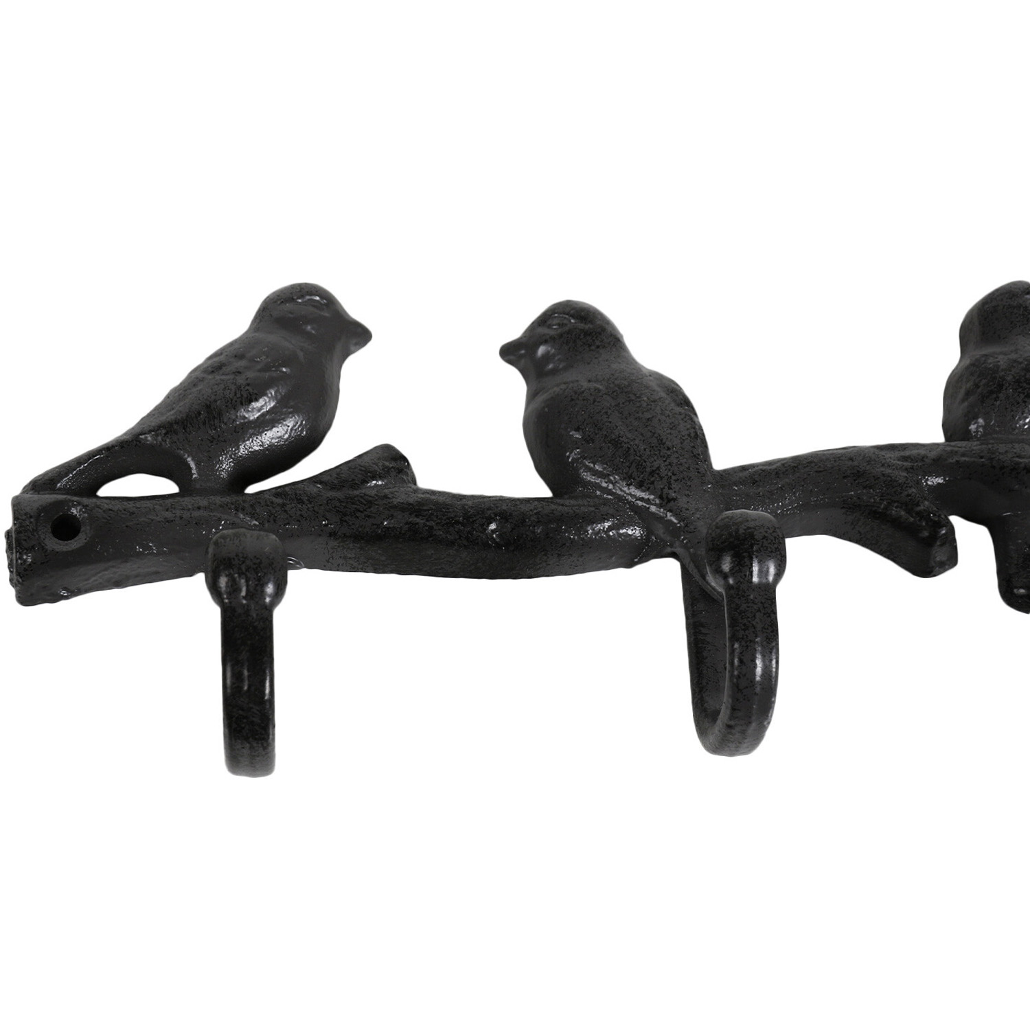 Country Iron Birds Hook Rail - Black Image 3