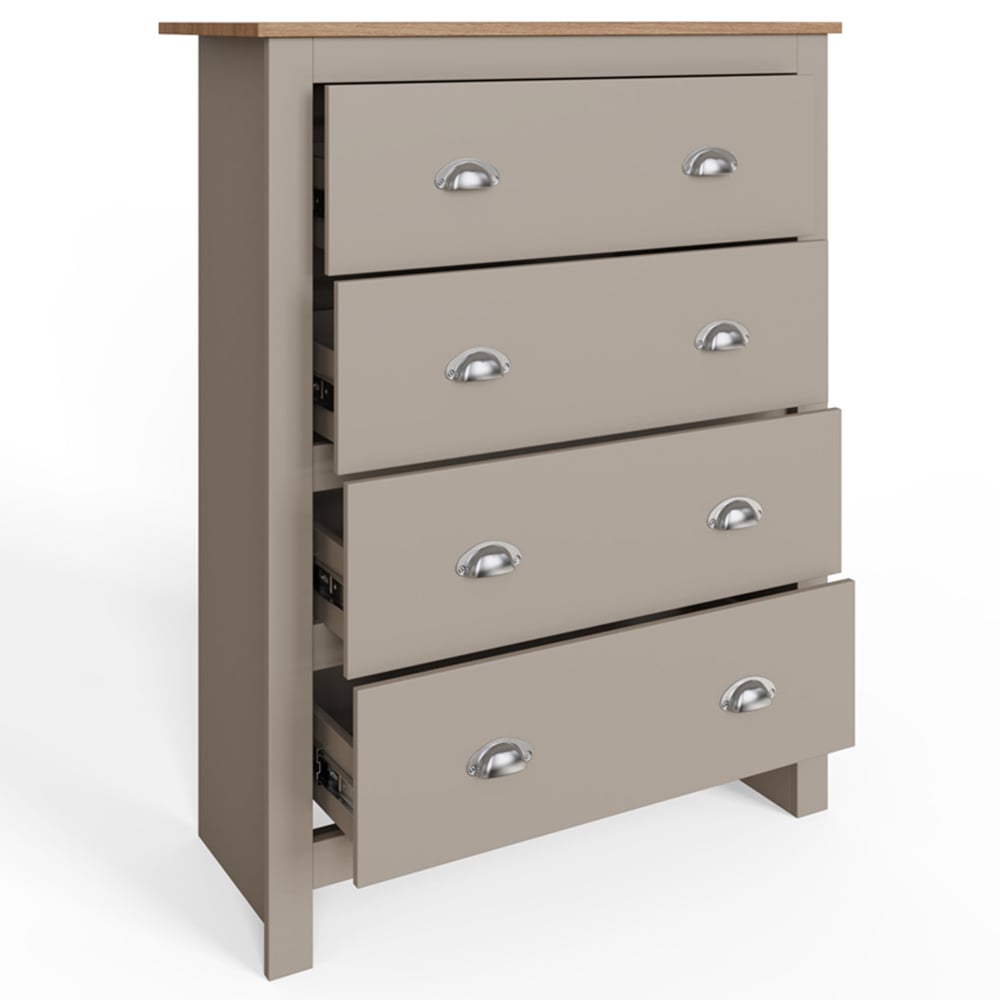 GFW Lancaster Grey 4 Piece Bedroom Furniture Set Image 3