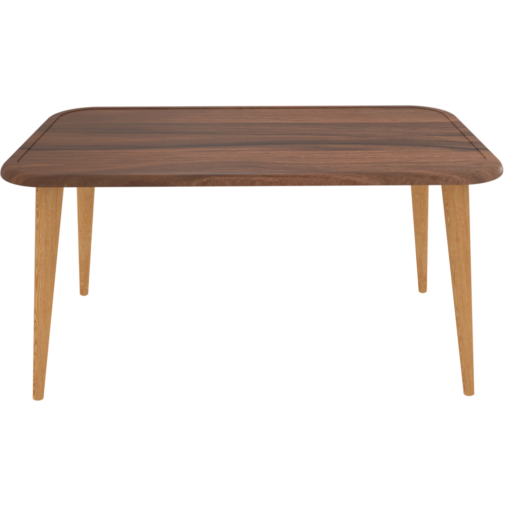 Decorotika Bohemia Walnut Coffee Table with Solid Wood Legs Image 2