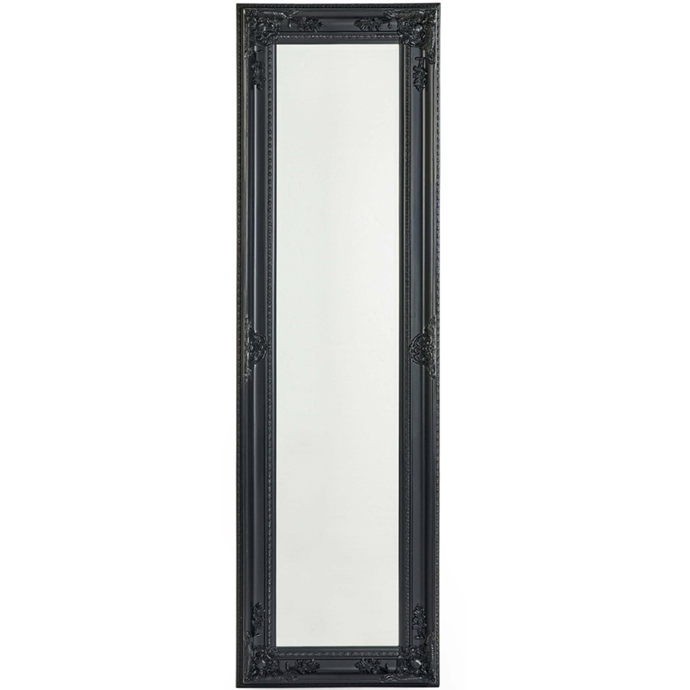 Julian Bowen Palais Black Baroque-Inspired Wooden Full Length Dressing Mirror 130 x 40cm Image 3