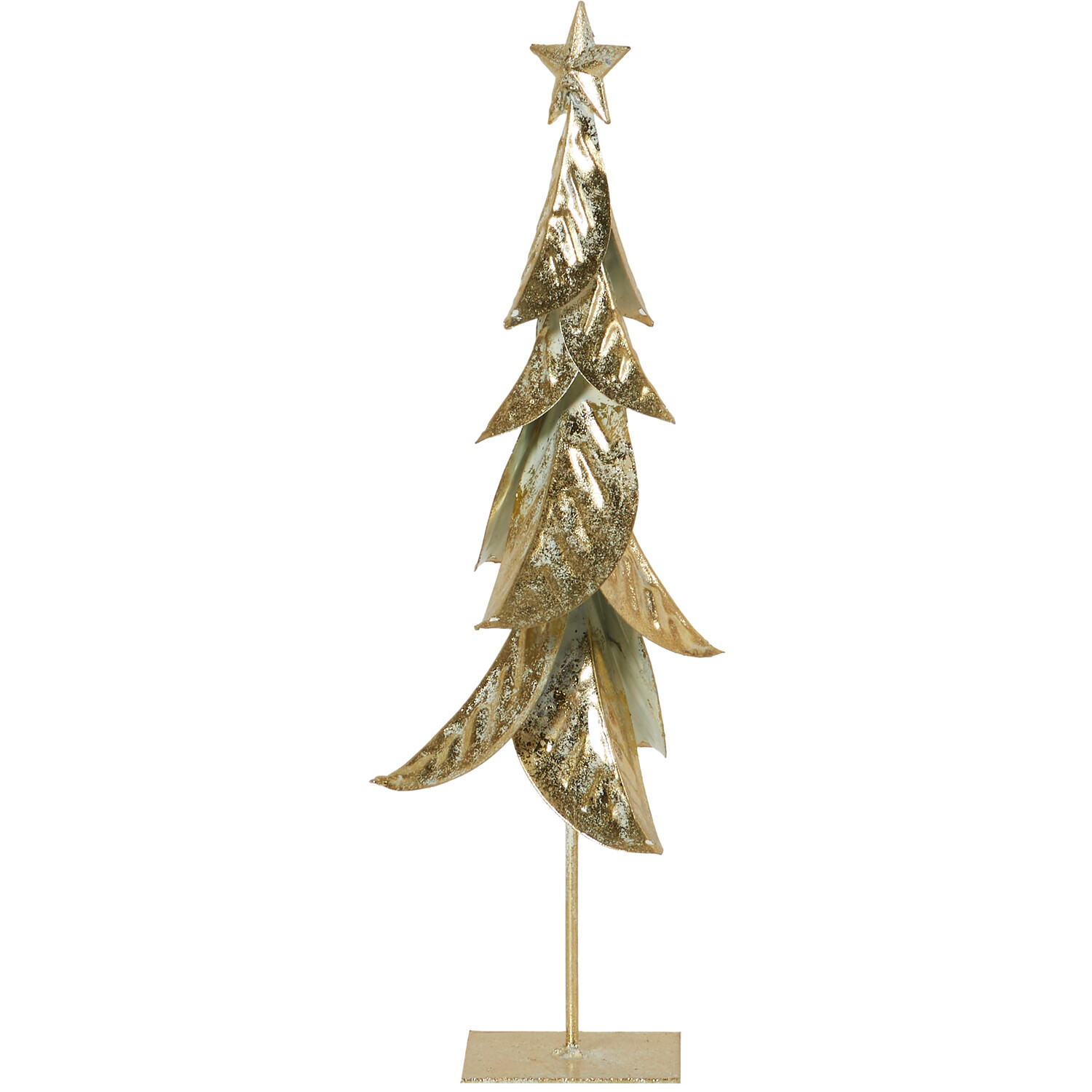 Gold Metal Tree Decoration - Gold Image 1