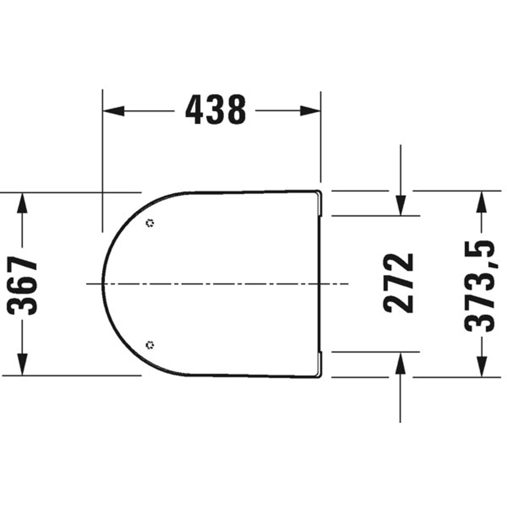 Duravit ME by Starck Soft Close Toilet Seat and Cover 374 x 458mm Image 2