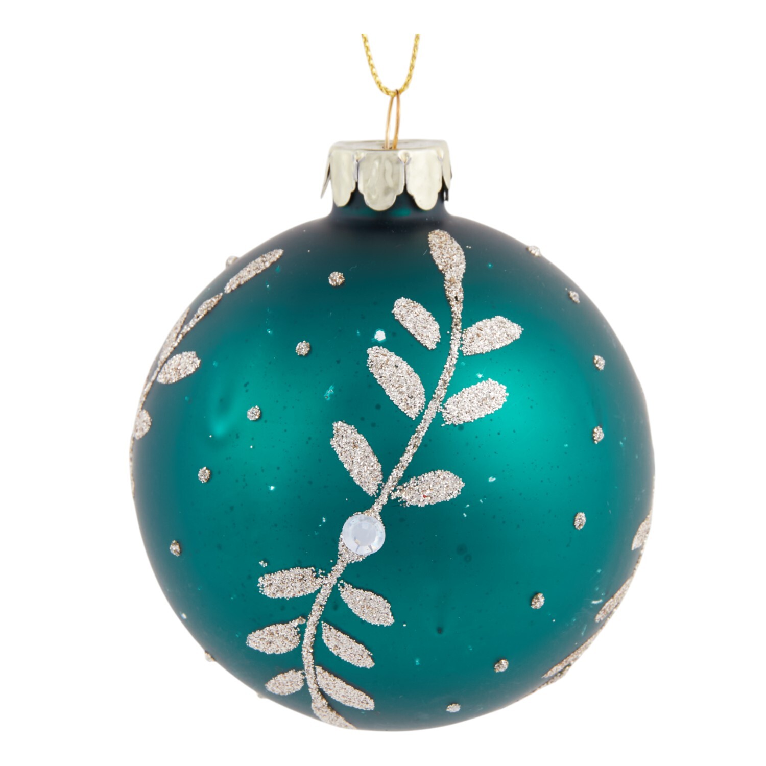 Emerald Glitter Pattern Bauble Image 4