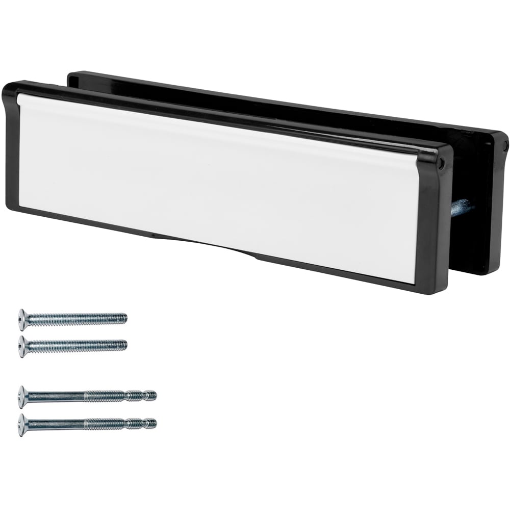 Select Black and White Door Letter Box 10 inch Image 1