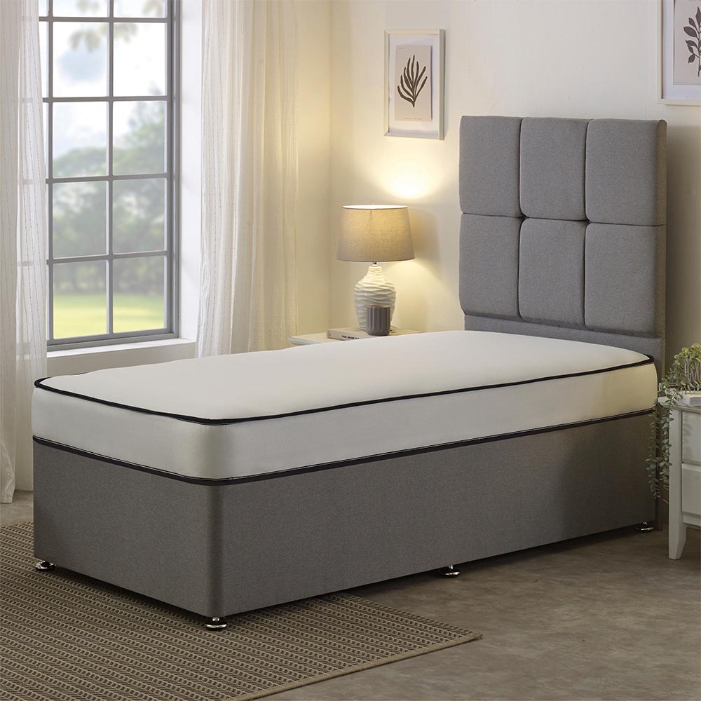 Extreme Comfort European Small Single Blue and White Flat Top Open Coil Spring Mattress Image 2
