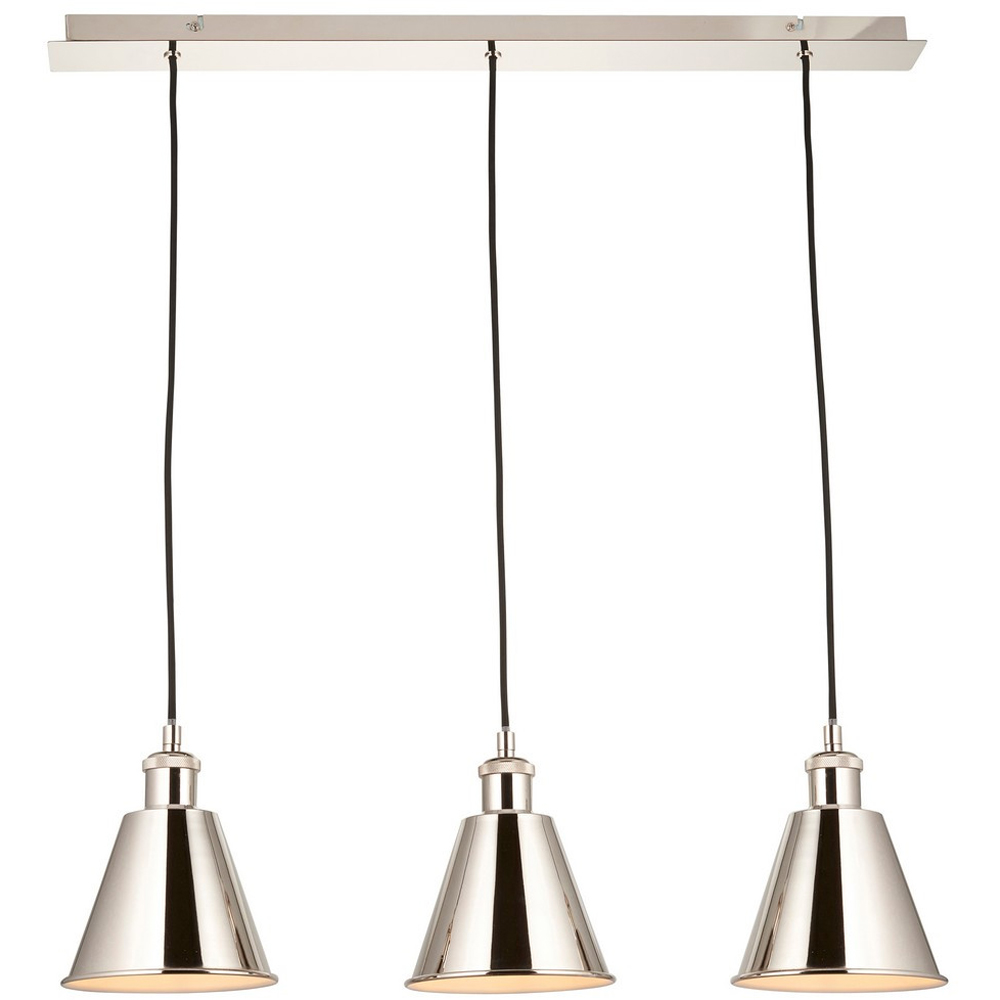 Merano Brescia Bright Nickel Pendant Ceiling Lamp Image 3