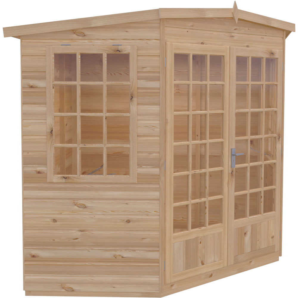 Shire Windsor 7 x 7ft Double Door Shiplap Pent Summerhouse Image 5