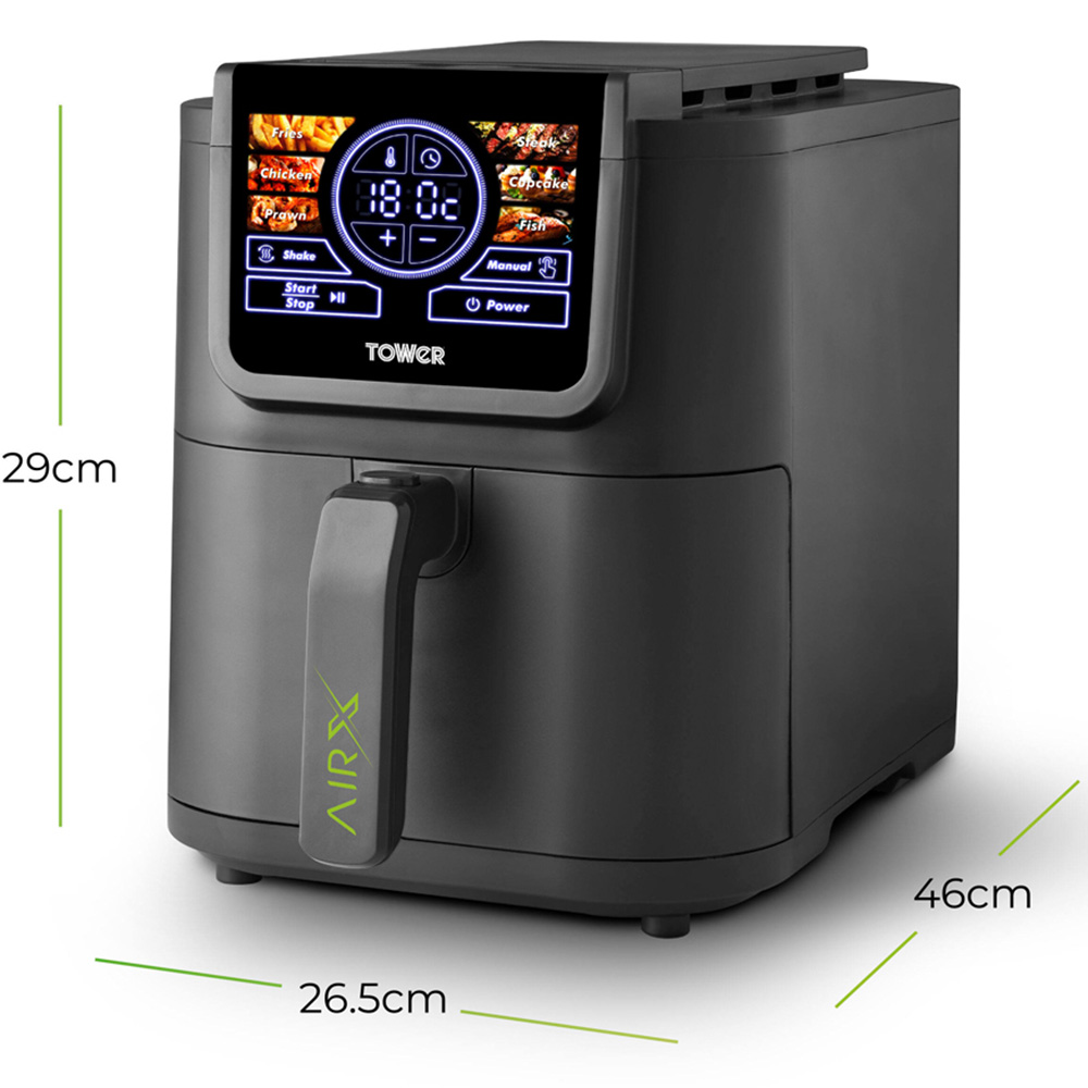 Tower AirX T17158 Grey Single Basket Digital Air Fryer 8L Image 8