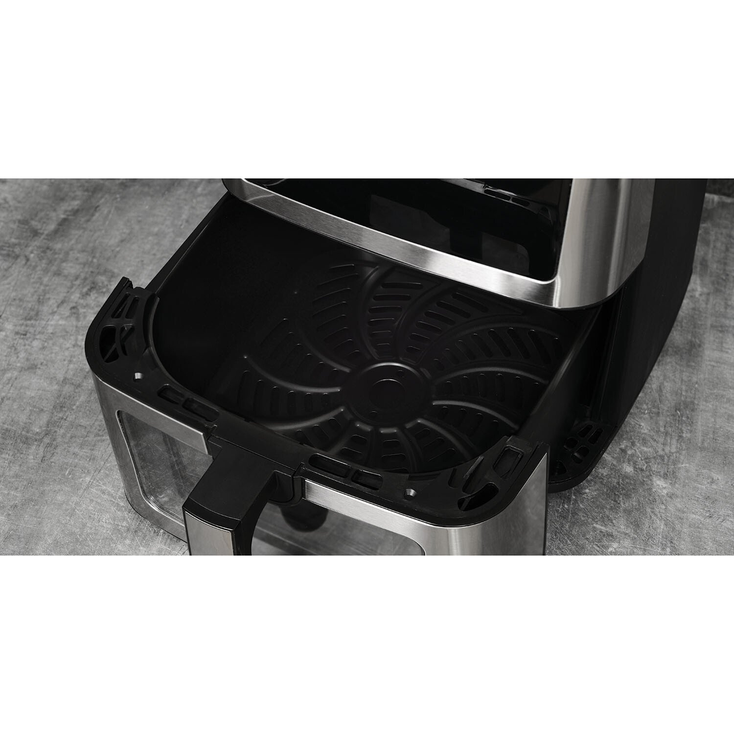 Digital Air Fryer with Drawer 8L - Silver and Black Image 4