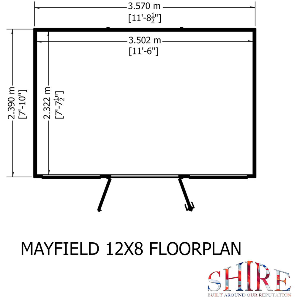 Shire Mayfield 12 x 8ft Double Door Traditional Summerhouse Image 9