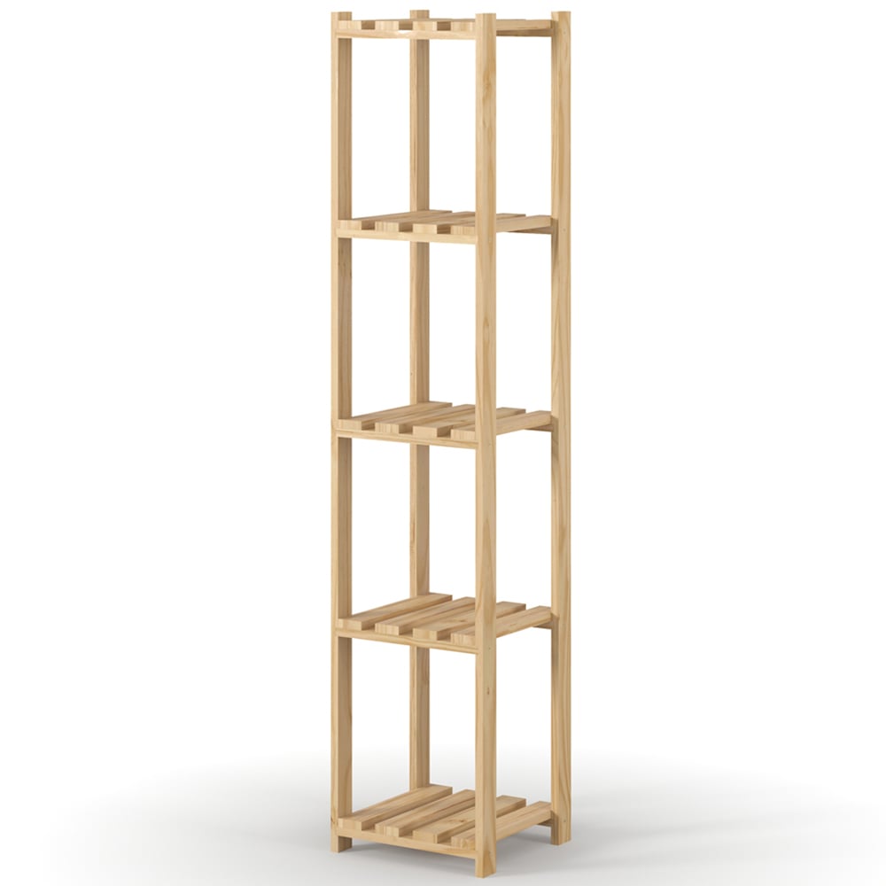 Core Products 5 Shelf Narrow Slatted Storage Unit Image 2