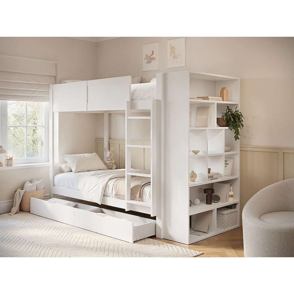 Flair Ruby White Bunk Bed with Storage Image 4