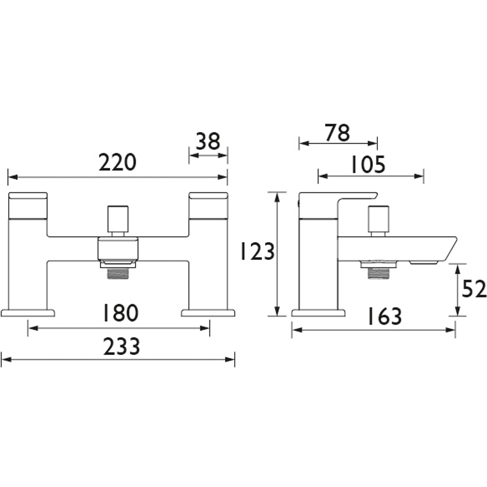 Bristan Cobalt Chrome Bath Shower Mixer Tap with Handset Image 9