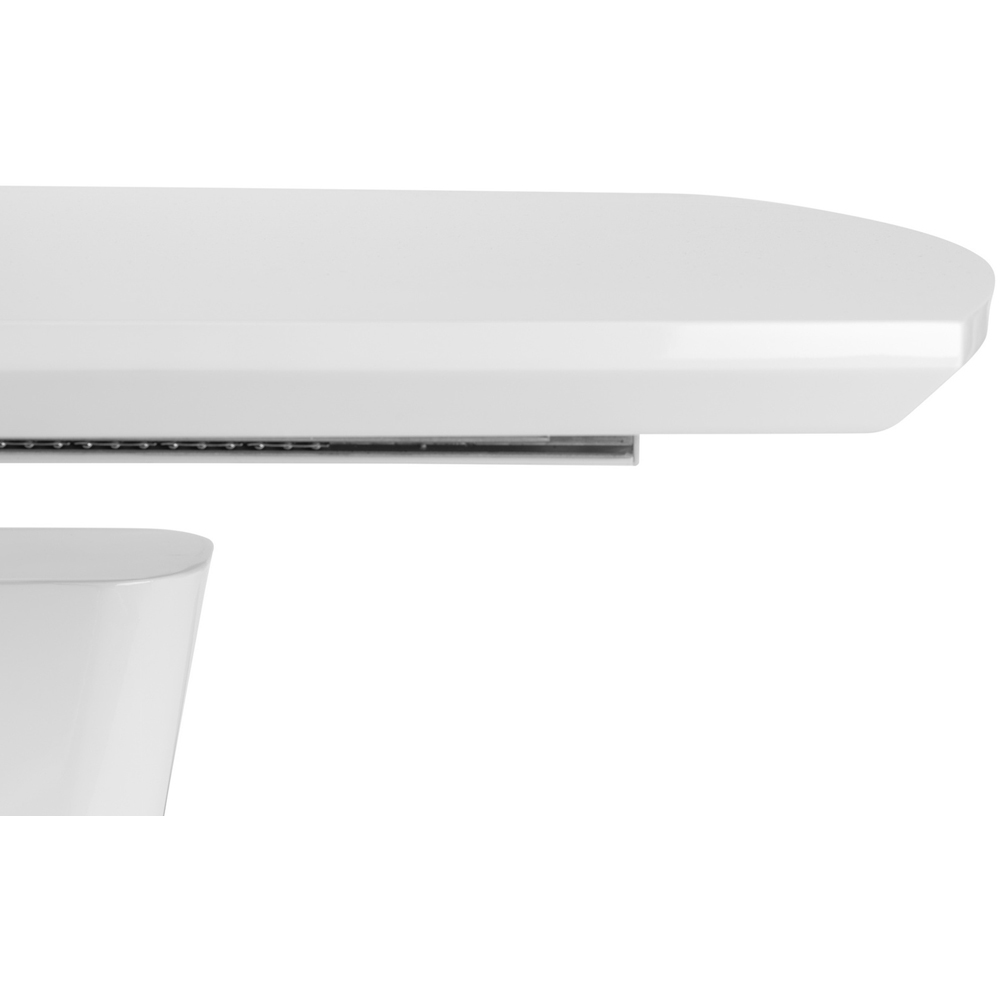 Julian Bowen Como 4 Seater High Gloss Table Set White and Grey Image 8