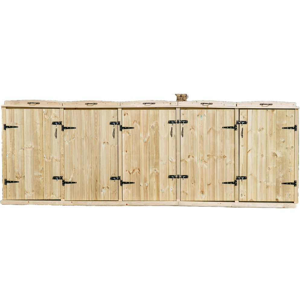 The Garden Village Chatburn 360L Quintet Wheelie Bin Shed Image 3