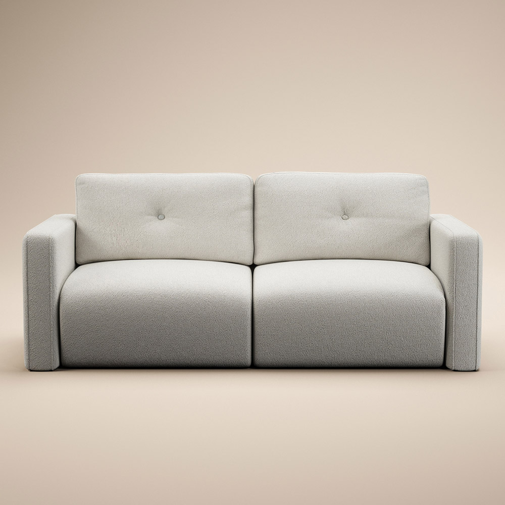 Solace+Co Wilfie 3 Seater Beige Chenille Sofa Image 3