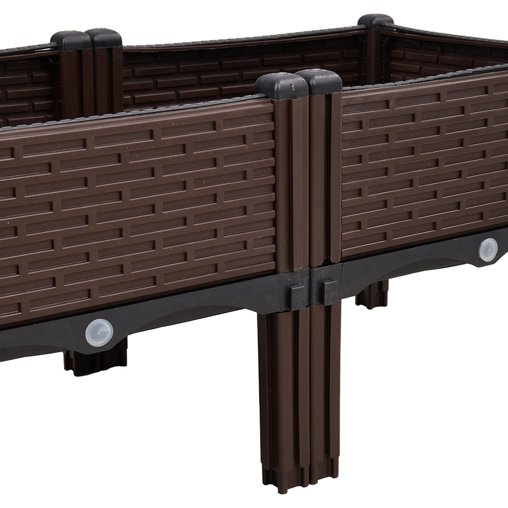 Living and Home Plastic Raised Garden Bed Planter Box 120 x 40 x 33cm Image 6