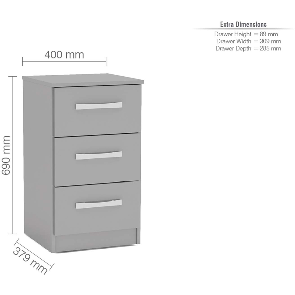 Birlea Lynx Grey 4 Piece Bedroom Furniture Set Image 8