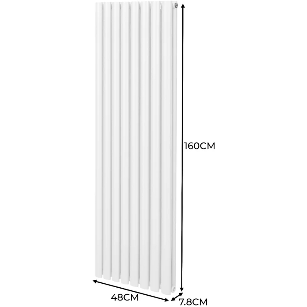 Monster Shop 5593BTU White Oval Column Radiator 1600 x 480mm Image 6