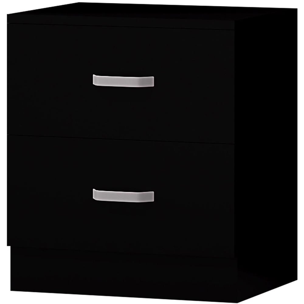 FWStyle Tunis 3 Piece Matt Black Bedroom Furniture Set Image 5
