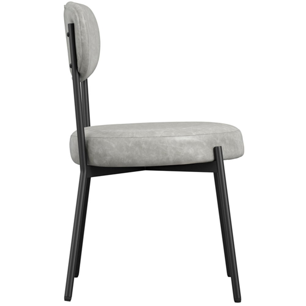 Smith Set of 2 Graphite Dining Chair Image 4