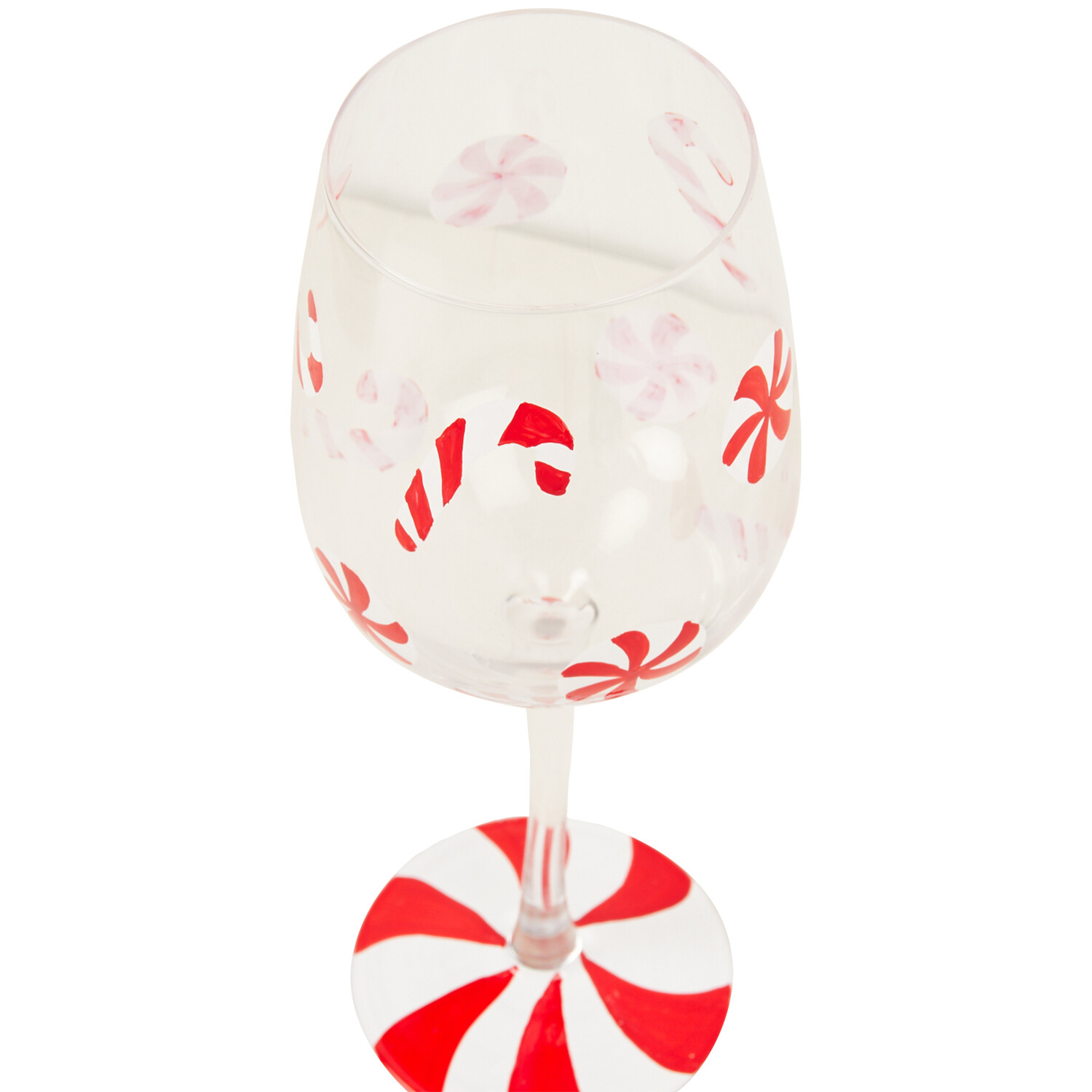 Decorative Christmas Wine Glass Image 3