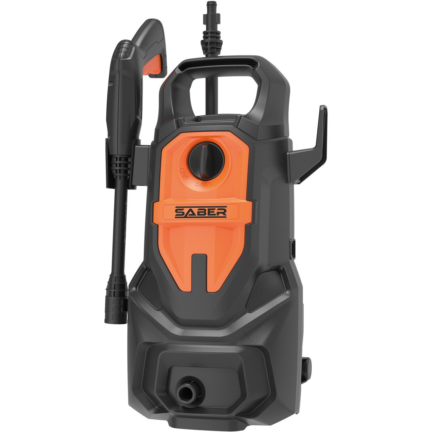 Saber 1400W Pressure Washer 110 Bar Black and Orange Image 1