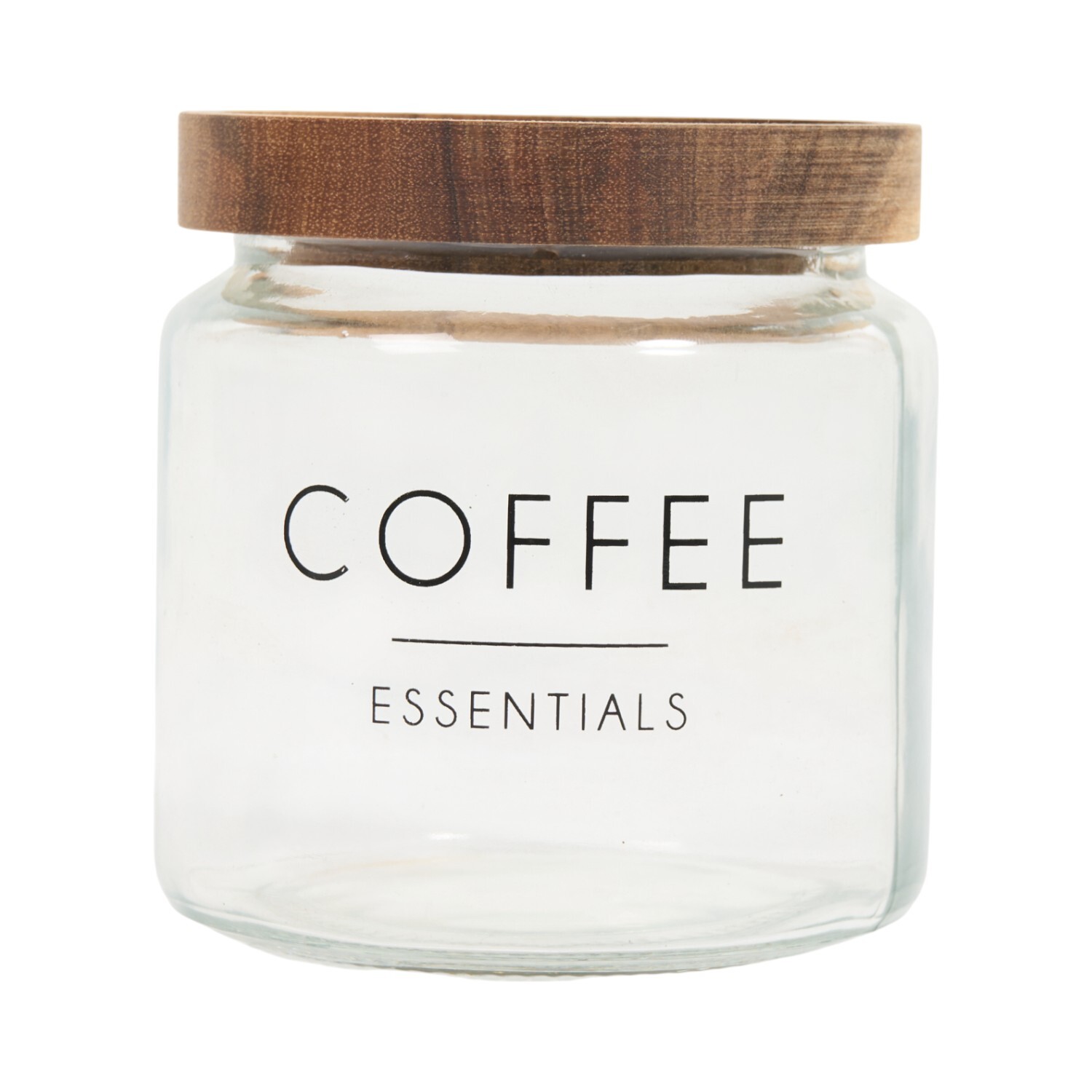 Set of 3 Glass Tea Coffee and Sugar Canisters Clear Image 3