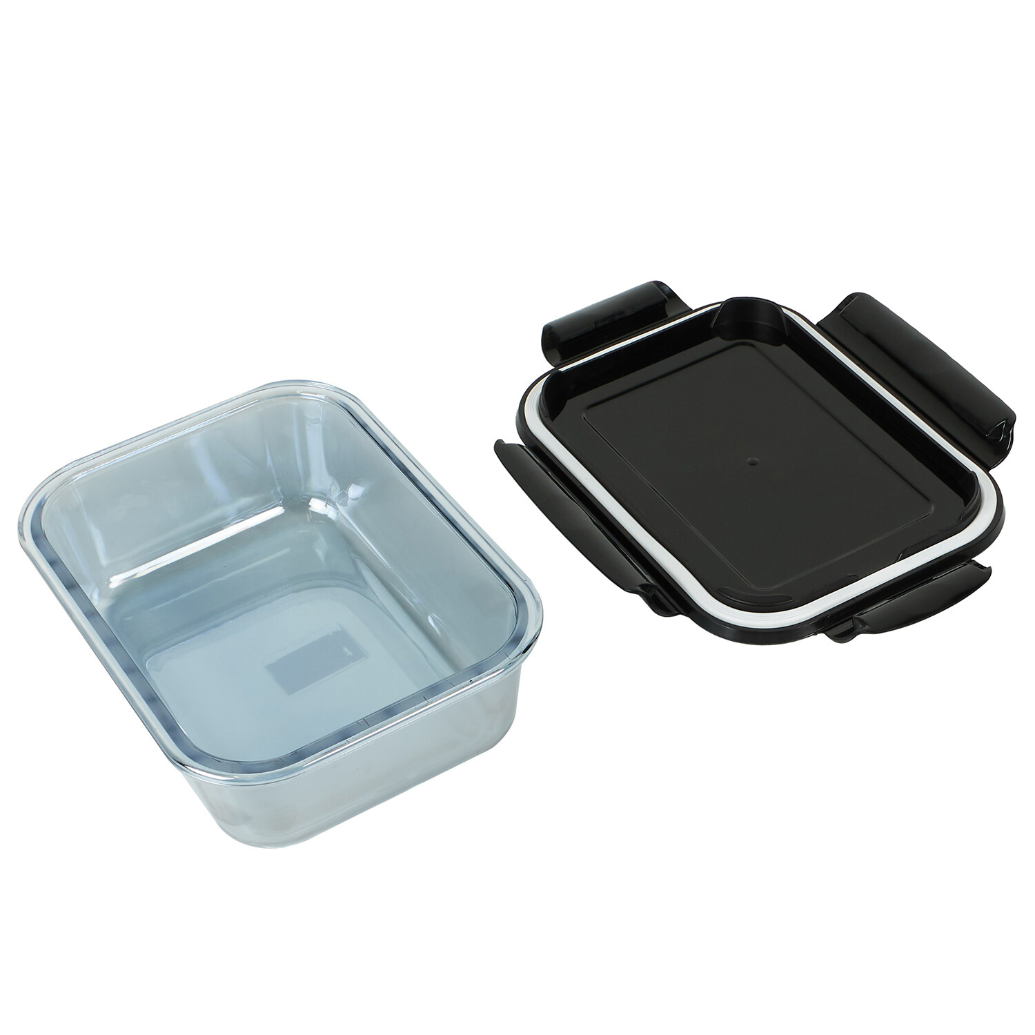 Glass Rectangle Food Storage with Plastic Lid - Smoke Grey Image 4