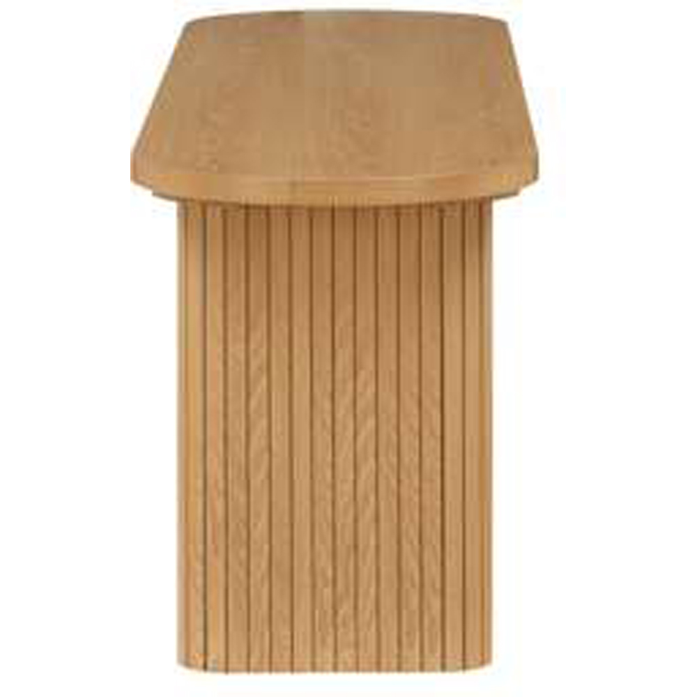 Birlea Axel 2 Seater Oak Oval Fluted Dining Bench Image 4