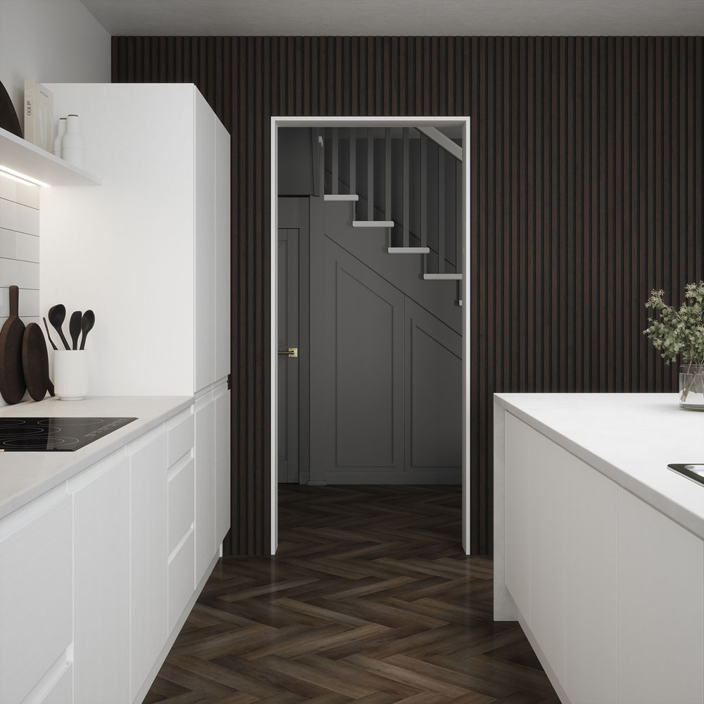 Kraus Easy Living Dark Oak Acoustic Slat Wall Panel 240 x 60cm Image 7