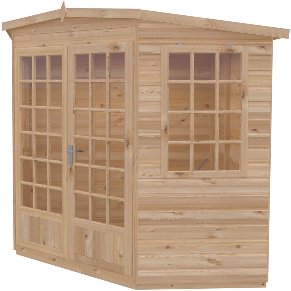 Shire Windsor 7 x 7ft Double Door Shiplap Pent Summerhouse Image 4