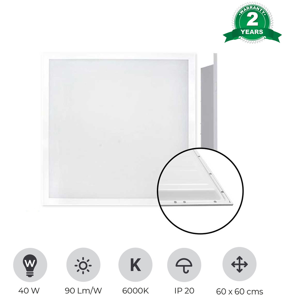 ENER-J 3 Pack 40W 6000K LED Ceiling Backlit Panel Lights Image 9