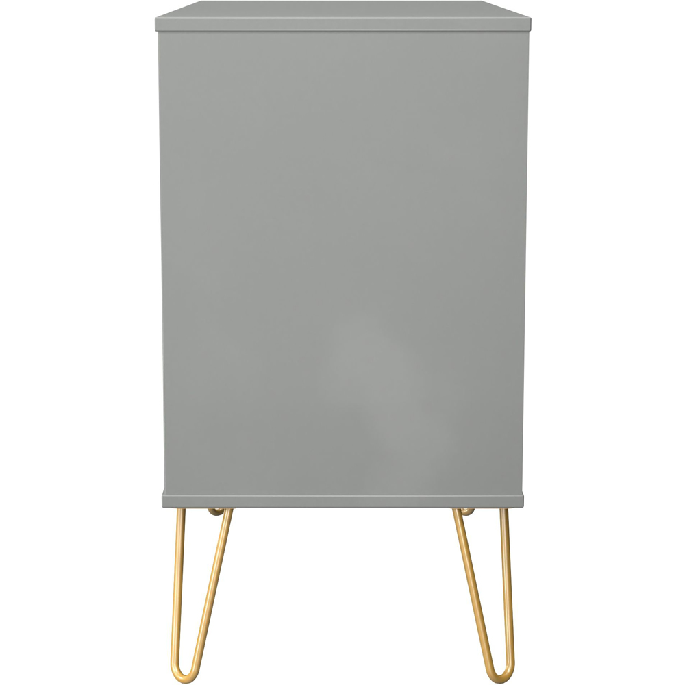 Crowndale Diamond 3 Drawer Dusk Grey Chest of Drawers Ready Assembled Image 4